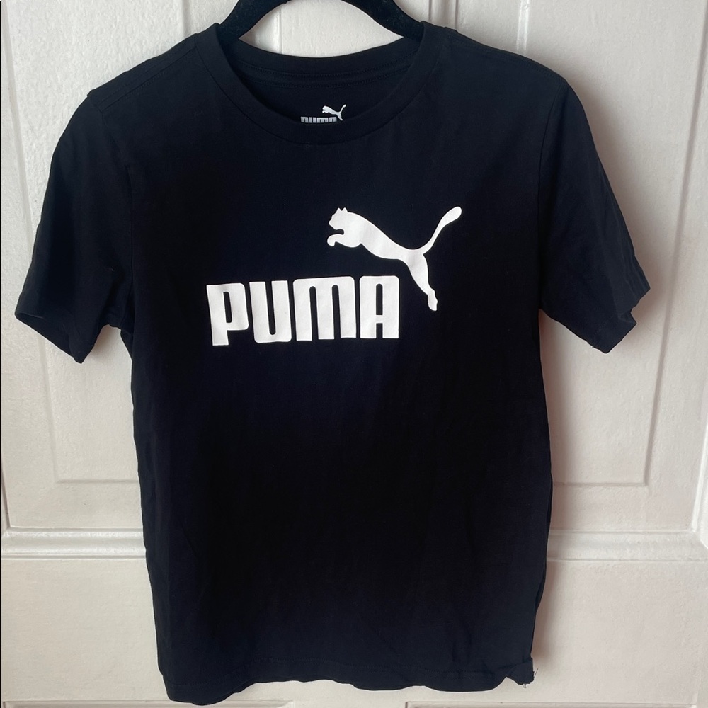 Puma Black Tee with White Logo
